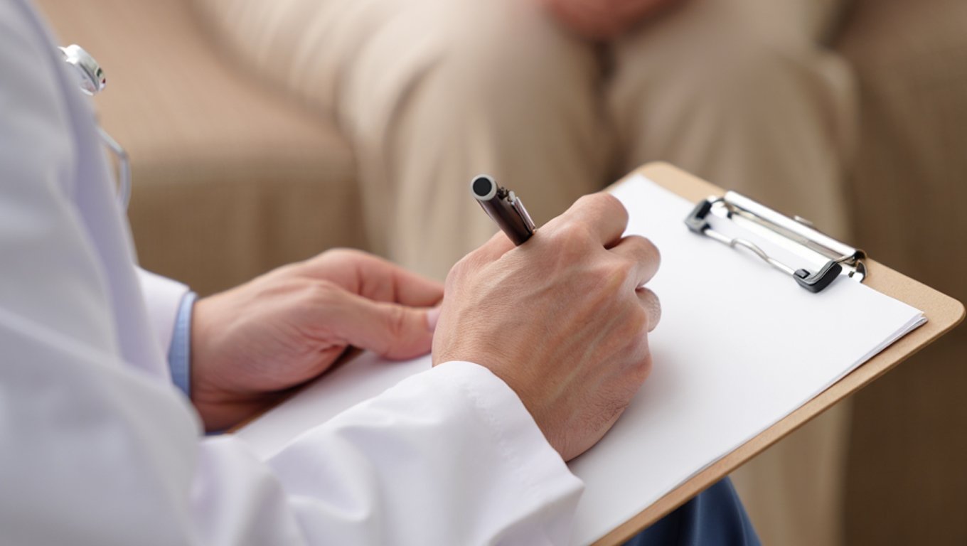 Регулярное наблюдение Врач записывает слова пациента